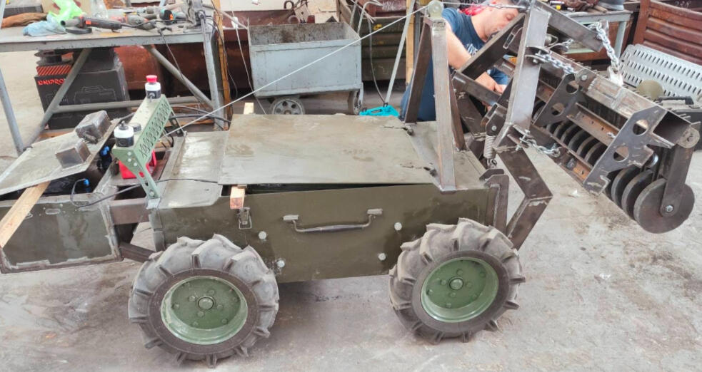 Customized Mule for de-mining operations.